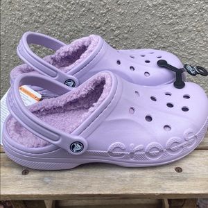 Crocs Lavender Classic Lined Clogs